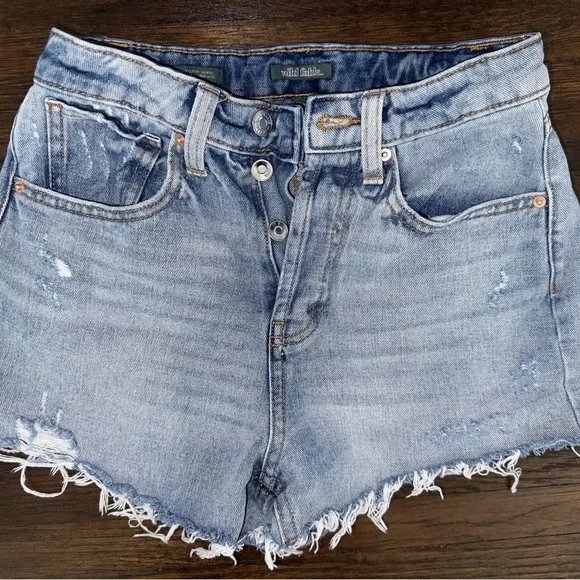 Wild Fable Frayed Hem Jean Shorts - Light Blue - Picture 1 of 3